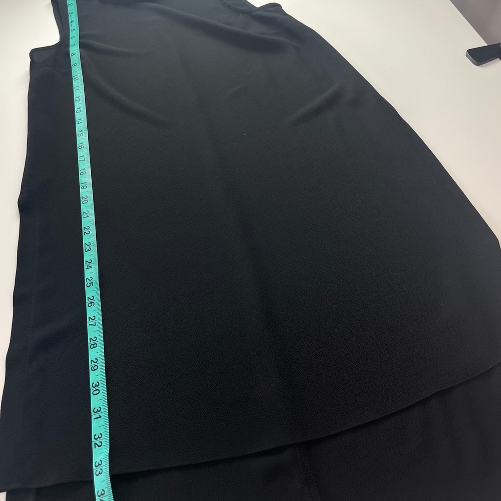 Vince Camuto Black Sleeveless Mock Neck High Low Shift Dress Womens XS - Picture 6 of 11